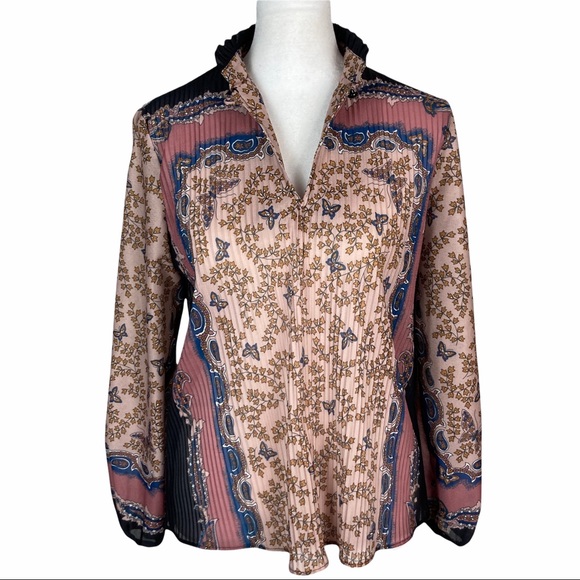 Lady Carol Petites Vintage Blouse Butterfly Pattern size SP - Picture 8 of 16